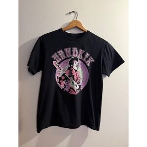 Authentic Jimi Hendrix Graphic T-Shirt Mens M Black Rock Band Tee Mad engine